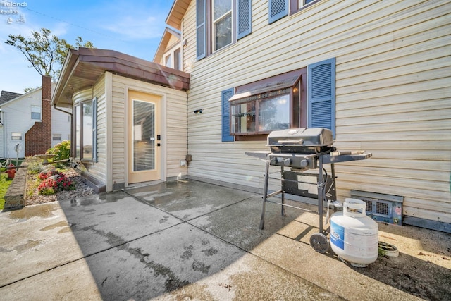 view of patio featuring area for grilling