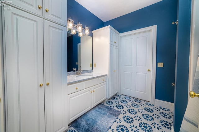 bathroom with vanity