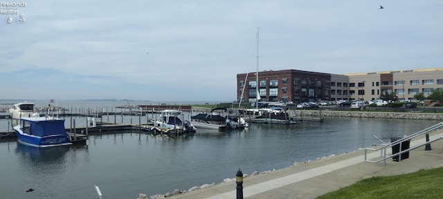 exterior space featuring a boat dock