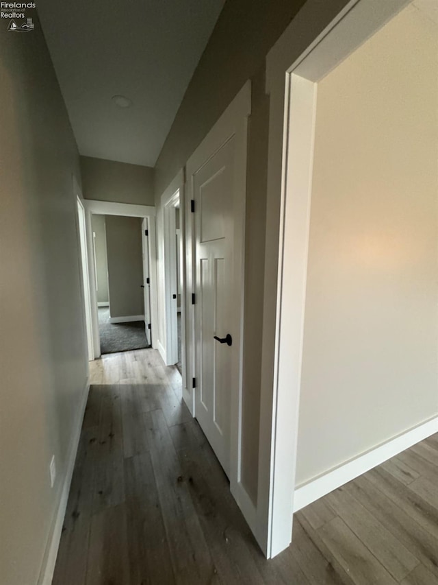10 Eagle View Dr, Monroeville, OH 44847 - hall featuring dark wood-type flooring and baseboards