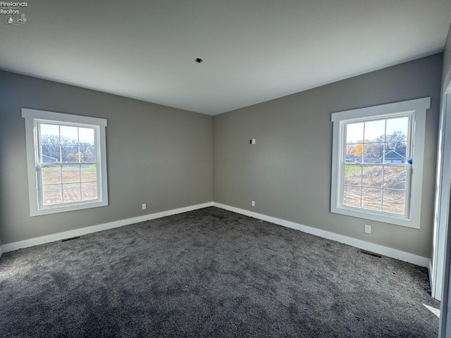 carpeted empty room featuring a healthy amount of sunlight