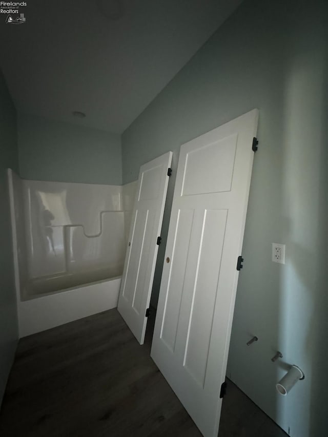 bathroom featuring hardwood / wood-style floors