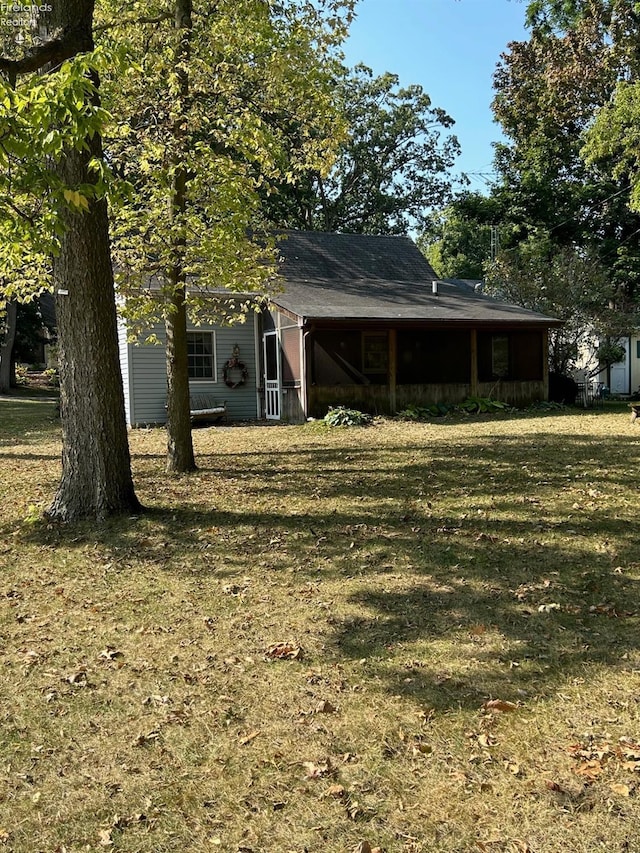 exterior space featuring a yard