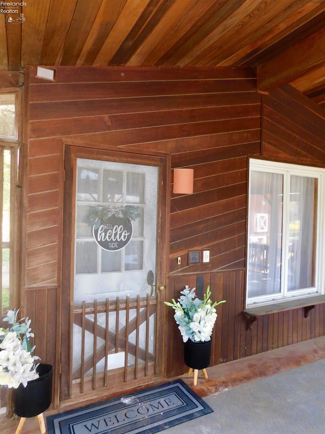 view of doorway to property