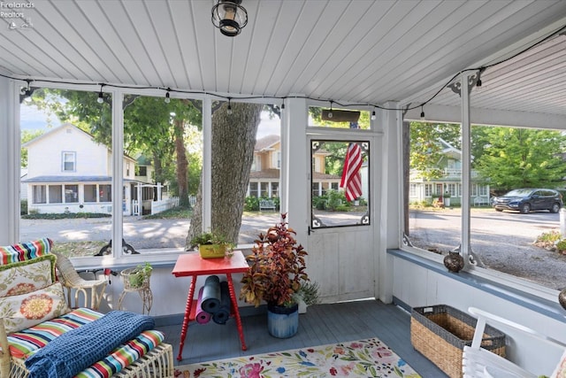 view of sunroom