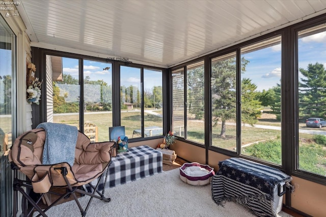 sunroom with plenty of natural light