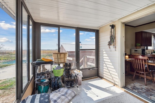 view of sunroom