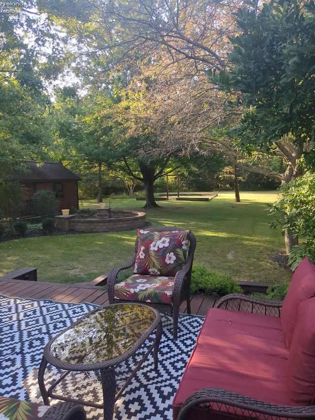 view of patio with a deck