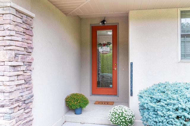 view of doorway to property