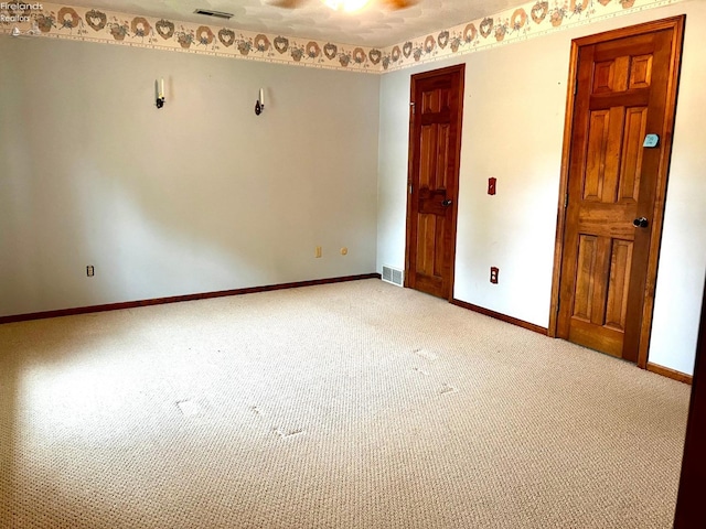 view of carpeted empty room