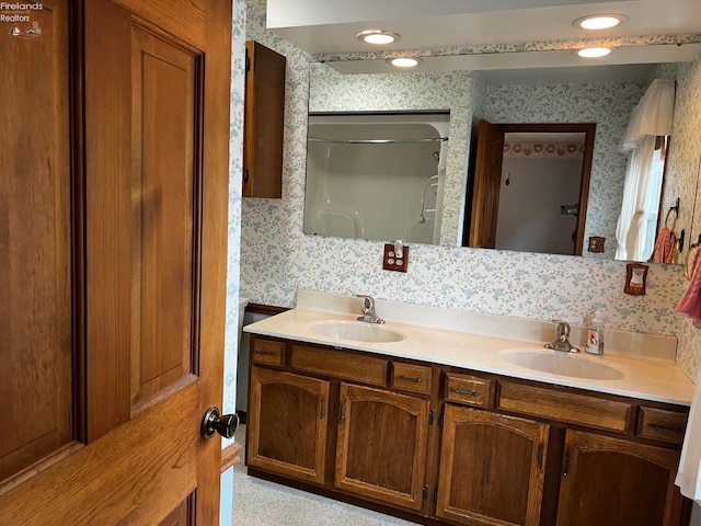 bathroom with vanity