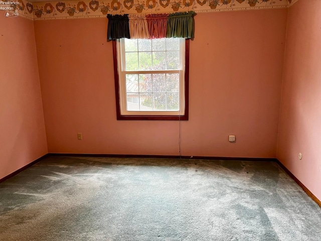 unfurnished room with carpet flooring