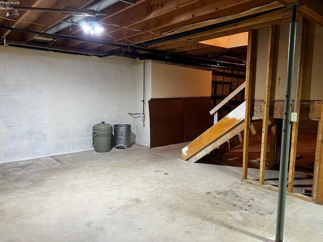 view of basement