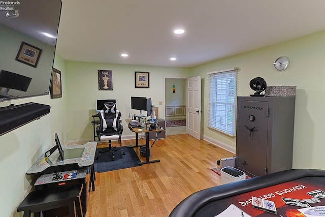 interior space featuring light wood-type flooring