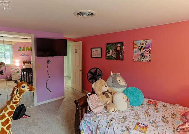 view of carpeted bedroom