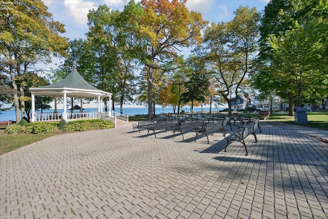 218 Lakefront, Lakeside, OH 43440 - view of home's community featuring a gazebo and a water view