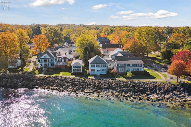 218 Lakefront, Lakeside, OH 43440 - aerial view of property and surrounding area with a large body of water