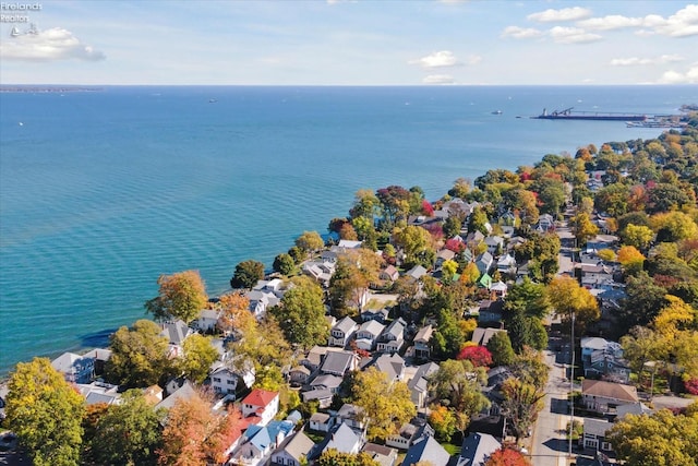 218 Lakefront, Lakeside, OH 43440 - aerial perspective of suburban area featuring a nearby body of water