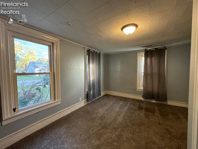 view of carpeted spare room