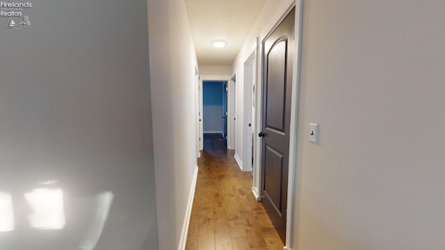 hall featuring light hardwood / wood-style flooring