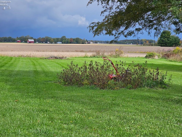 view of yard featuring a rural view