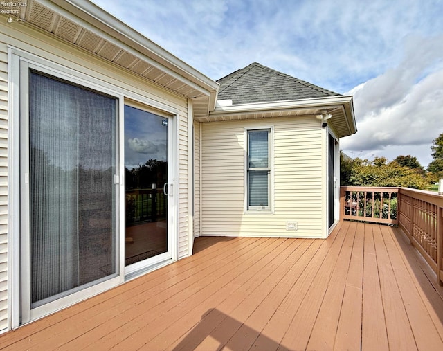 view of wooden deck