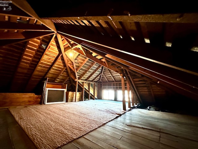 view of attic