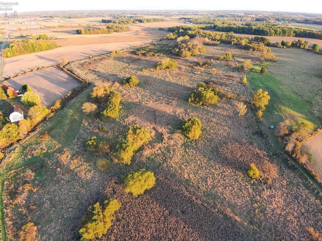 aerial view with a rural view