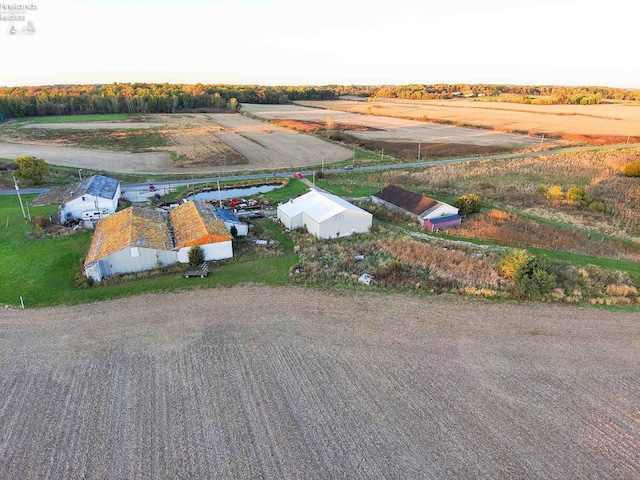 bird's eye view featuring a rural view