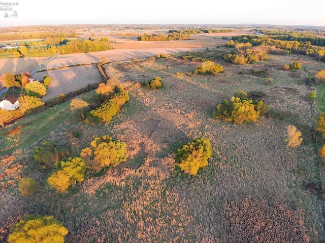 bird's eye view featuring a rural view