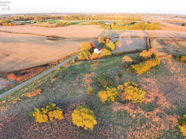 drone / aerial view with a rural view