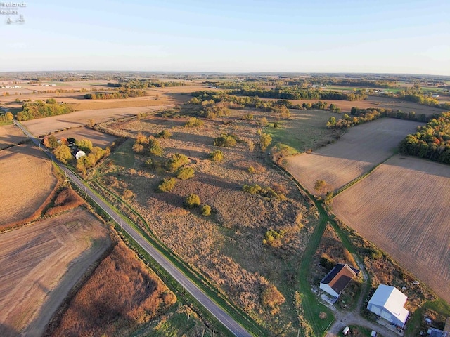 drone / aerial view featuring a rural view