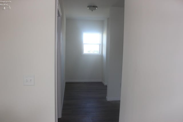 hall featuring dark hardwood / wood-style flooring