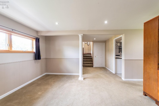 view of carpeted empty room