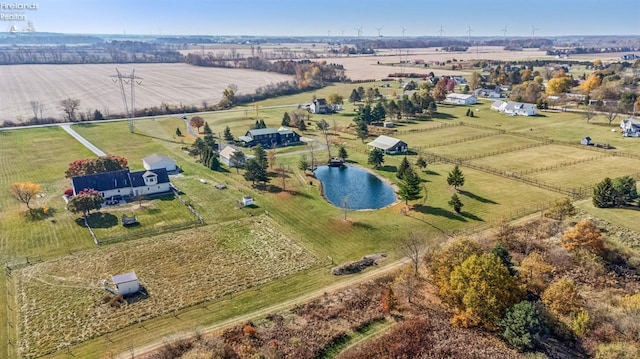 14136 Township Rd Unit 108, Findlay, OH 45840 - birds eye view of property with a water view and a rural view