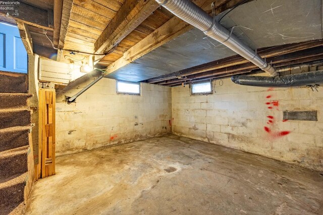 view of basement