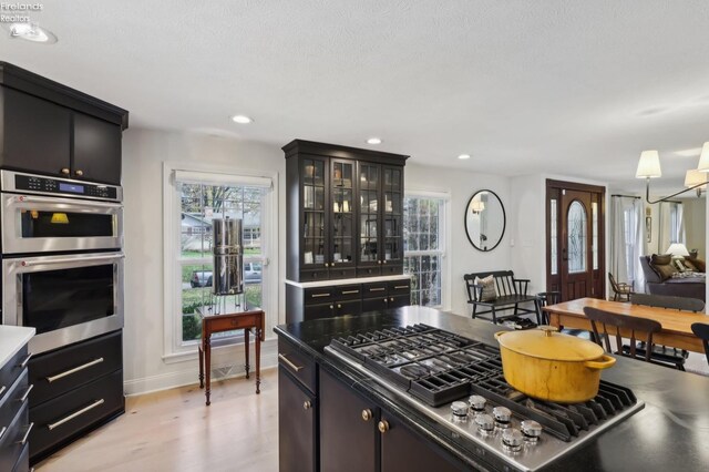 25 Edison, Milan, OH 44846 - kitchen featuring stainless steel appliances, plenty of natural light, glass insert cabinets, recessed lighting, and baseboards