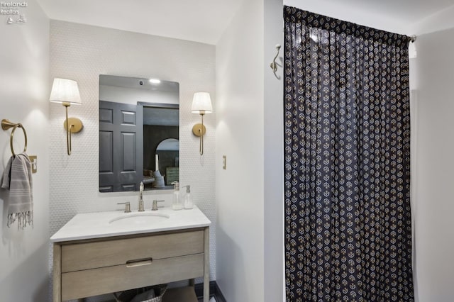 25 Edison, Milan, OH 44846 - bathroom with vanity and a shower with curtain