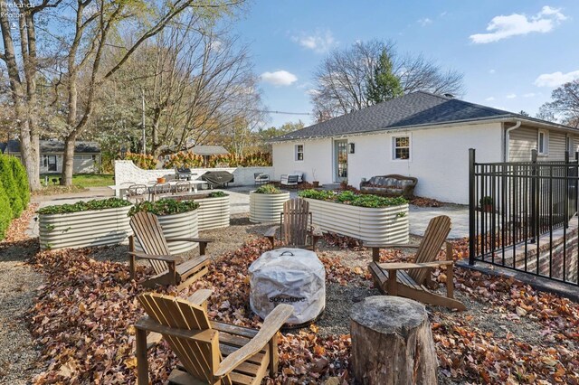 25 Edison, Milan, OH 44846 - view of yard with an outdoor fire pit and a patio area
