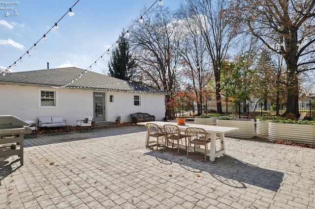 25 Edison, Milan, OH 44846 - view of patio with outdoor dining area and an outdoor living space
