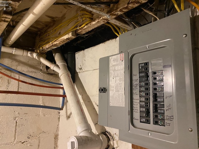 utility room with electric panel
