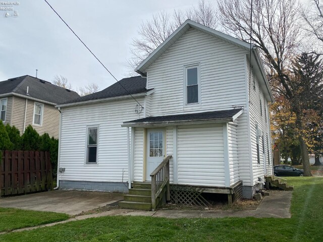 view of back of property