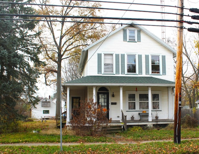 view of front facade featuring a porch