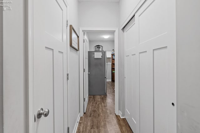 2133 S Harbor Bay Dr, Marblehead, OH 43440 - hallway with dark wood-type flooring