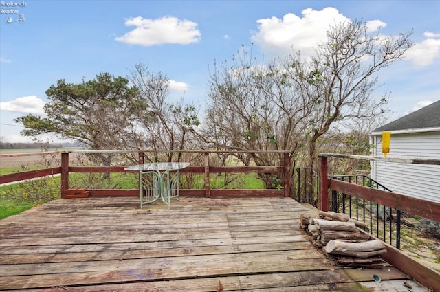 view of wooden terrace