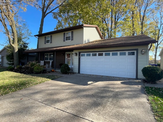 front facade featuring a garage