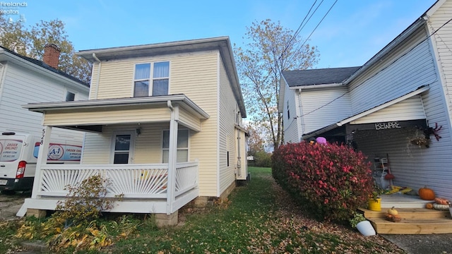 exterior space with covered porch