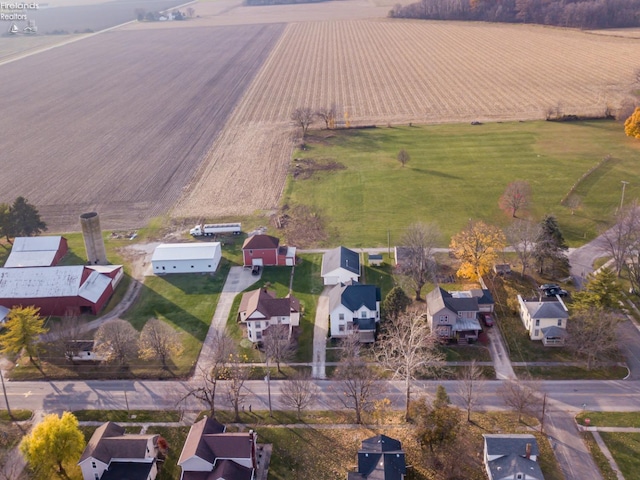 bird's eye view featuring a rural view