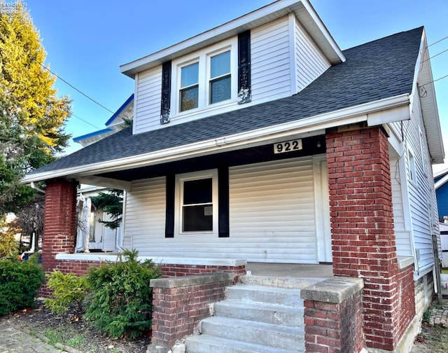 view of front of house featuring covered porch