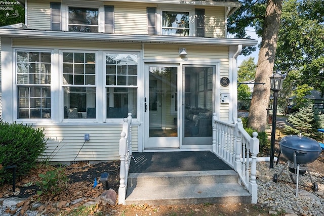 view of doorway to property